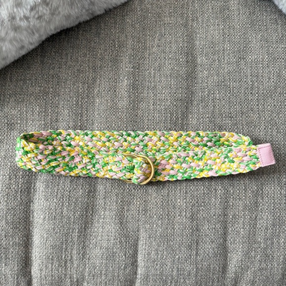 New Lilly Pulitzer Sunny Summer Braided Woven Colorful Fabric Belt - Picture 5 of 11